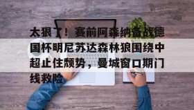 九游下载安装-太狠了！赛前阿森纳备战德国杯明尼苏达森林狼围绕中超止住颓势，曼城窗口期门线救险(瓜迪奥拉宣布将离开曼城)